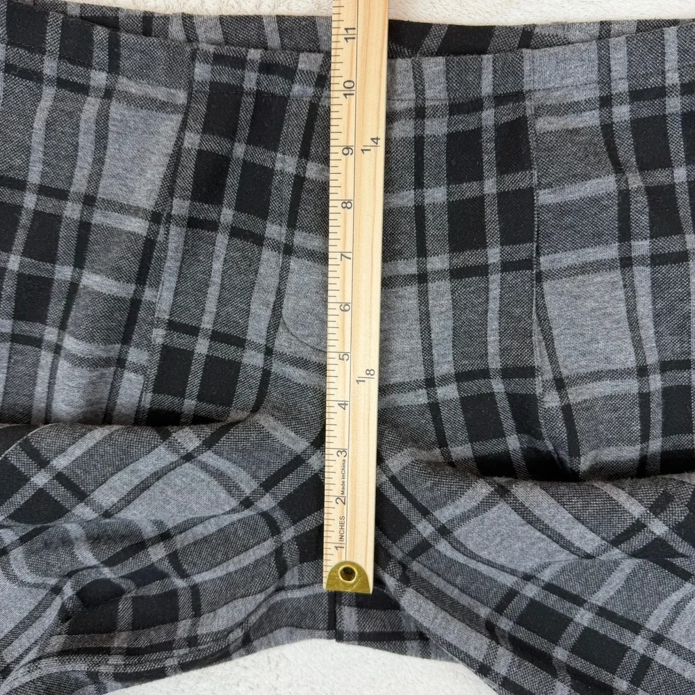 Y2K Plaid Balloon Capri Pants Womens Large Avant Garde Bubble Hem Goth 32